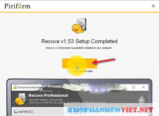 Hướng dẫn cài đặt phần mềm Recuva Pro 1.53 miễn phí