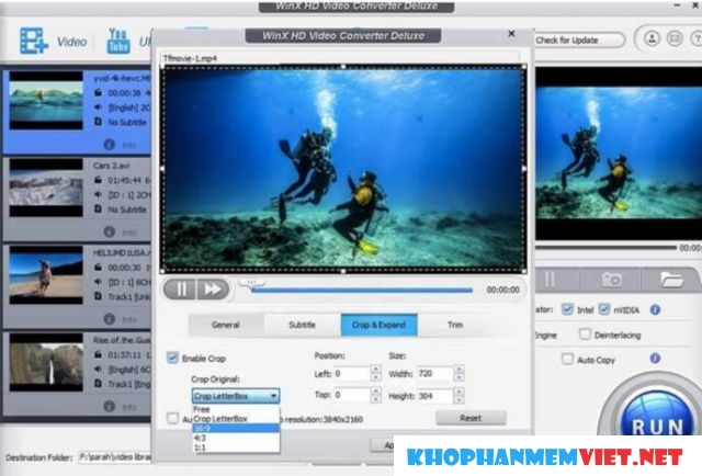 Tính năng chính của phần mềm WinX HD Video Converter Deluxe