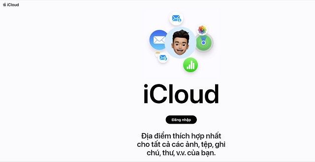Truy cập vào iCloud.com và đăng nhập tài khoản ID Apple của bạn
