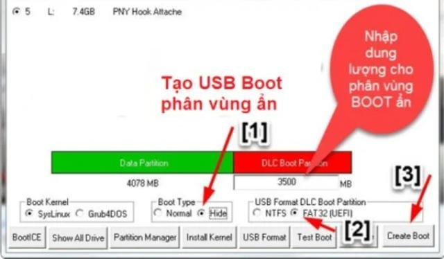 Bước 6: Cấu hình chế độ USB Boot